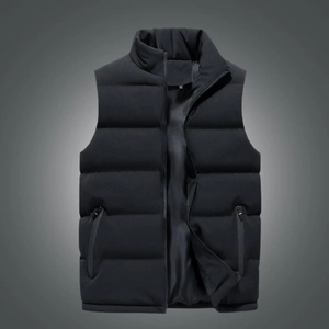 Haute qualité hiver chaud personnalisé grande taille décontracté solide sans manches hommes bouffantes vestes pour hommes - Product Image 2