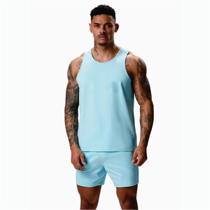 2025 mejor camiseta sin mangas de punto de algodón y poliéster de secado rápido para hombres con logotipo personalizado verano diseño suelto camisetas sin mangas chaleco deportivo - Product Image 1