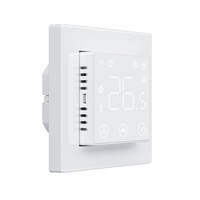 Termostato WiFi de ahorro de energía con ajustes programables semanales, compatible con las series ABB, Schneider y Berker Frame