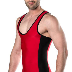 มาใหม่ที่กําหนดเองพิมพ์และปักโลโก้ซิงเกิลมวยปล้ําสําหรับผู้ชาย / กีฬาสไตล์ใหม่สวมซิงเกิลมวยปล้ํา - Product Image 5