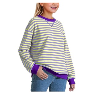 Nueva calidad superior disponible color de la raya casual niños sudadera pulso tamaño 100% algodón mejor de Bangladesh precio de fábrica - Product Image 4