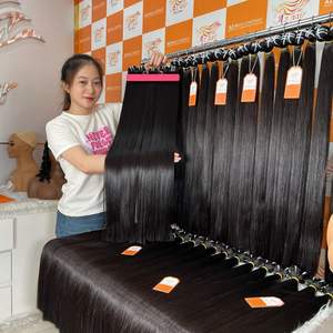 Extensiones de cabello Remy vietnamita de alta calidad 100%, paquete de cabello humano sin procesar de trama recta a granel, sin mezclar - Product Image 4