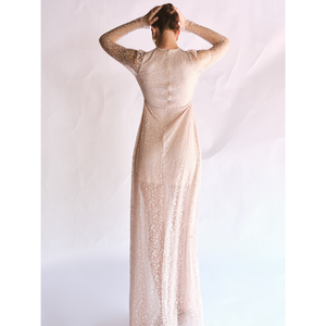 Robe longue femme Offre Spéciale VERA EMB AURORA ROBE DENTELLE Robe double épaisseur Aurora Dentelle Vêtements de luxe pour femmes Étiquettes personnalisées - Product Image 1