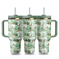 Gobelet isotherme en acier inoxydable de 40 oz de haute qualité avec logo personnalisé Mallard Duck, pour les voyages en plein air, bouteilles d'eau