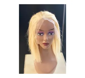 Hoge Kwaliteit 13X4 Hd Front Lace Pruik 613 Blonde Rechte Human Hair Extensions Met Transparant Kant Maagdelijk Haar Van Bulk Verkoper