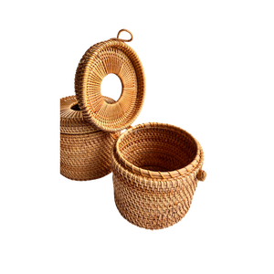 Boîte à mouchoirs ronde en bambou personnalisable Organisateur durable fabriqué au Vietnam quantité minimale de commande bas prix standard d'exportation - Product Image 5