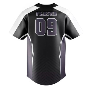 Sweat-shirt de baseball uni taille américaine, personnalisable par sublimation thermique, respirant en maille, unisexe, polyester - Product Image 2