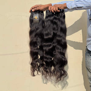Cheveux de la tempe bruts non transformés de haute qualité Vison brut brésilien Cheveux humains bouclés Raides Ondulés naturels noirs Vendeurs de cheveux raides - Product Image 1