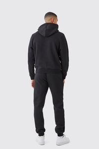 Conjunto Deportivo Personalizado para Hombre, 350-400 g/m², Informal, Sólido, 100% Algodón, Pantalones Deportivos y Sudadera con Capucha, Cintura Elástica - Product Image 2