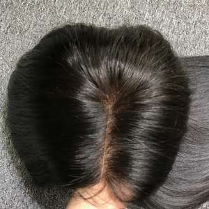 Perruque de cheveux bruts vierges droite à os long de haute qualité la plus vendue en gros non traités avec fermeture à lacet d'un donneur - Product Image 2