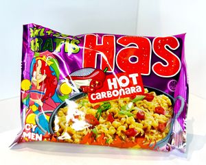 Fideos Instantáneos HAS con Harina de Trigo Frita, Carbonara Picante, 120g, Cremosos y Picantes, Cocción en 6 Minutos, 18% de Grasa - Product Image 3