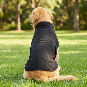 Abrigo para Perro Negro Liso, Plegable, Ligero y Ajustable, Chaqueta Cómoda para Mascotas para Caminatas Diarias, Protección Duradera contra el Frío - Product Image 2