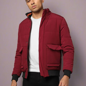 Veste matelassée tendance pour homme, vêtement d'extérieur matelassé élégant et chaud, mode streetwear, manteau d'hiver pour femmes - Product Image 1