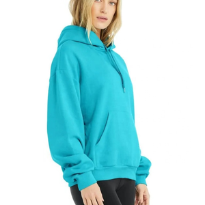 Sweats à capuche surdimensionnés en coton épais de haute qualité, unis, lourds, pour femmes, logo personnalisé, sweats à capuche grande taille - Product Image 3
