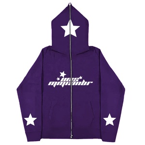 Ropa de calle de moda de invierno para hombre, Sudadera con capucha y cremallera de cara completa con estampado 3D de algodón de gran tamaño, sudaderas con cremallera para hombre - Product Image 4