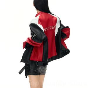 Veste pour femme de conception de qualité supérieure veste de baseball de moto rétro veste de course décontractée détachable - Product Image 4