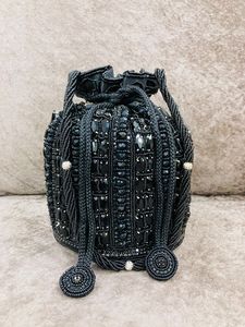 Indian Handmade <b>Crystal</b> Stone Embroidered Batwa Potli Clutch Ideal for Wedding Favors, Return Gifts, and Trendy Celebrations! - Product Image 5