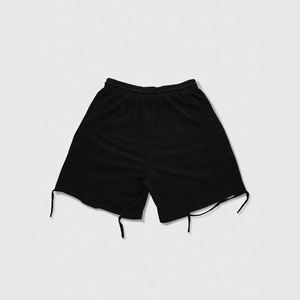 Pantalones Cortos de Lona 100% Algodón para Hombre, con Pedrería Personalizada, Lavado Ácido, Estilo Streetwear Hip Hop, Desgastados y con Bajo Deshilachado - Product Image 4