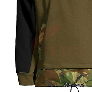 Sweat-shirts d'hiver pour hommes à demi-zip, couleur unie, fermeture éclair sur le devant, personnalisables, en coton, vêtements de mode pour la vente en ligne - Product Image 3