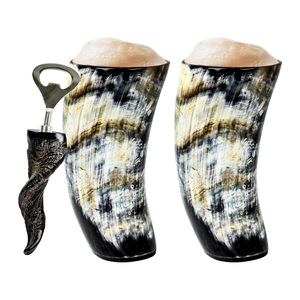 Vaso de chupito de cuerno vikingo de primera calidad, auténtico vaso de chupito de cuerno hecho a mano, vaso de fiesta, vaso rústico para whisky, cerveza, vino, regalo - Product Image 6