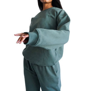 2025 sudaderas de lana con cuello redondo estampado de gran tamaño para mujer, Jersey informal para deportes al aire libre de invierno, Jersey frontal holgado para - Product Image 6