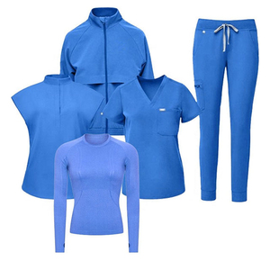Nouvel arrivage Uniforme de médecin infirmier de haute qualité parfait pour les hommes Ensembles de gommage bon marché en gros Spandex/Polyester - Product Image 3