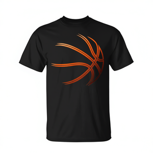T-Shirt Promozionale con Silhouette di Giocatore di Basket, Maglietta Sportiva da Basket - Product Image 2