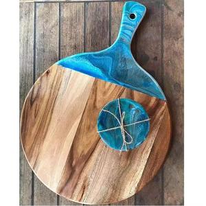 High Quality Customized Eco-Stylish Bamboo Resin Cheese Board Cutting Board Wood and <b>Plastic</b> <b>Kitchen</b> Chopping Tray - Product Image 1