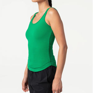 Camiseta sin mangas de mujer de cuello redondo a precio de venta al por mayor/algodón/fibra de bambú sin mangas camiseta sin mangas transpirable de talla grande - Product Image 3