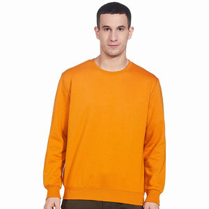 Sudaderas de hombre de Color naranja de la mejor calidad, jersey con cuello redondo, sudaderas de invierno hechas de lana ajustadas para adultos - Product Image 1