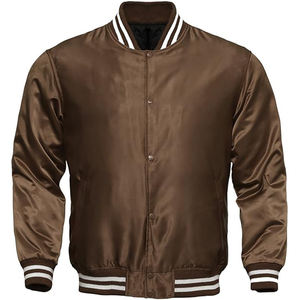 Chaqueta Universitaria Americana Original de Alta Calidad, Nueva Colección al por Mayor, Chaqueta Bomber de Satén y Lona para Invierno - Product Image 1