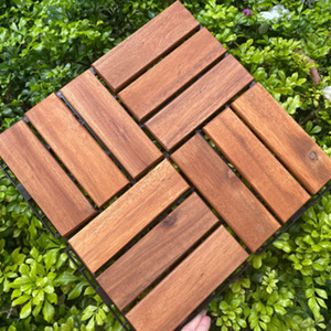 Dalles de terrasse en bois composite de haute qualité, imitation bois, 30x30 cm, emboîtables, pour extérieur, patio, balcon, terrasse, jardin, imperméables - Product Image 4