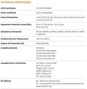 Venta caliente E1FW Prensaestopas de doble compresión Usos en entornos eléctricos y peligrosos disponibles a buen precio - Product Image 5