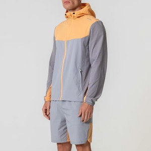 Veste coupe-vent en nylon Ensemble deux pièces design personnalisé Veste demi-fermeture éclair en polyester Jogger Short Set 2pc Sport - Product Image 6