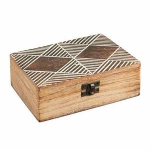 Top Quality Wooden Storage <b>Box</b> Handcrafted Design Natural Wood <b>Box</b> Mango and Acacia Wood <b>Keepsake</b> <b>Box</b> with Multiple Use - Product Image 2