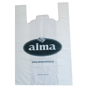 ถุงพลาสติกสำหรับช้อปปิ้งทำจากพลาสติก HDPE LDPE กระเป๋าซูเปอร์มาร์เก็ตพิมพ์โลโก้ได้ตามต้องการ - Product Image 4