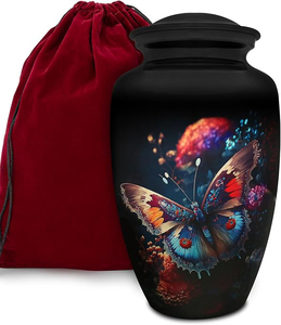 Urnas de cremación para adultos de latón de hermoso diseño para cenizas, urnas hechas a mano, urnas funerarias, urnas de entierro, urnas conmemorativas humanas - Product Image 6