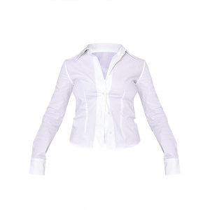 Vente en gros de vêtements indiens de qualité supérieure pour femmes chemise blanche ajustée à manches longues et confortable chemise de fête décontractée au meilleur prix manches longues - Product Image 5
