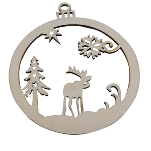 Ébauches d'ornements de Noël ronds à forte demande pour la décoration de la maison et de l'hôtel Décor d'arbre à vin de sublimation de taille personnalisée en Inde - Product Image 4