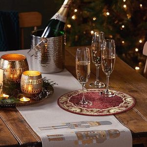 Handcrafted <b>Beaded</b> <b>Placemats</b> Dining Table Wedding Christmas Decorations Family Gatherings Parties Durable Cotton Polyester - Product Image 2