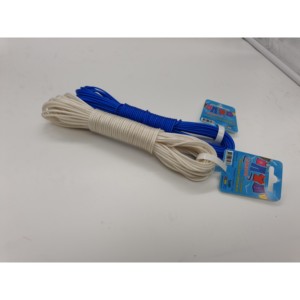 Corde à linge rétractable en PVC de 20 m pour extérieur, murale, avec rouleau en plastique et cintre à linge - Product Image 3