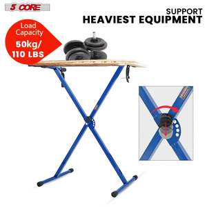 5 Core Keyboard Stand Piano Bench Combo Adjustable Key Board Stands 2 <b>Padded</b> Musician <b>Chair</b> Set - Product Image 6