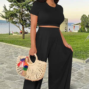 Ensemble de survêtement d'hiver décontracté pour femmes personnalisé 65% coton 35% polyester sweat à capuche uni Jogger pantalons de survêtement tricot court délavé - Product Image 3