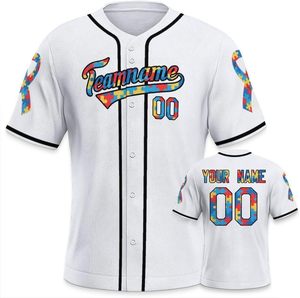 Maillot de baseball personnalisé boutonné complet Nouveau design Chemise à sublimation pour les sports d'équipe Respirant Séchage rapide Col en V Unisexe - Product Image 2