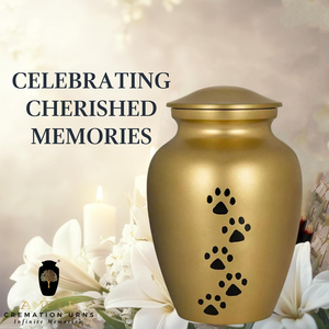 โกศเคลือบสีทองพร้อมของชำร่วยทำจากอะลูมิเนียม - Product Image 5