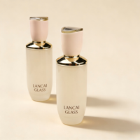 Flacons pompe cylindriques personnalisés pour lotion, sérum, crème visage, pots de crème 50g, ensemble d'emballages cosmétiques de luxe en verre, flacons de soin de la peau de luxe