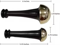 Bâton de massage Kansa en bois brun et laiton, fait main, écologique, design moderne, forme ovale, pour massage corporel complet, haute qualité, taille personnalisée