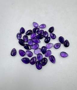 Alta calidad púrpura amatista Briolette Checker Cut 10x14mm-15x20mm forma de pera gemas naturales sueltas para la fabricación de joyas al por mayor - Product Image 1
