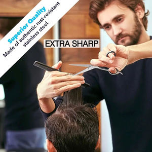 Tijeras de Entresacar Profesionales para Salón de Belleza, Hojas de Acero Inoxidable, para Diestros, Logotipo y Mango Personalizados - Product Image 5