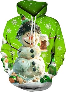 Sweats à capuche de Noël Sweats imprimés en 3D pour hommes et femmes avec poches - Product Image 2